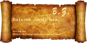 Balczek Zenóbia névjegykártya